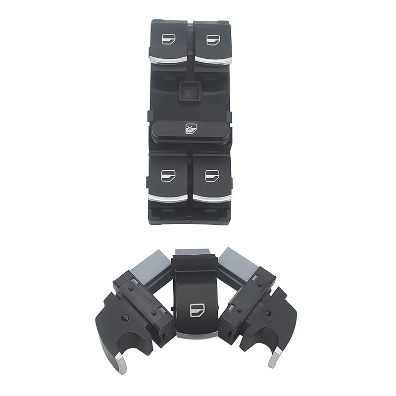 Interruptor Maestro de Ventana Cromado con Control Automático para Golf MK5, MK6, Tiguan, Touran, Passat - 5ND959857, 5K4959857