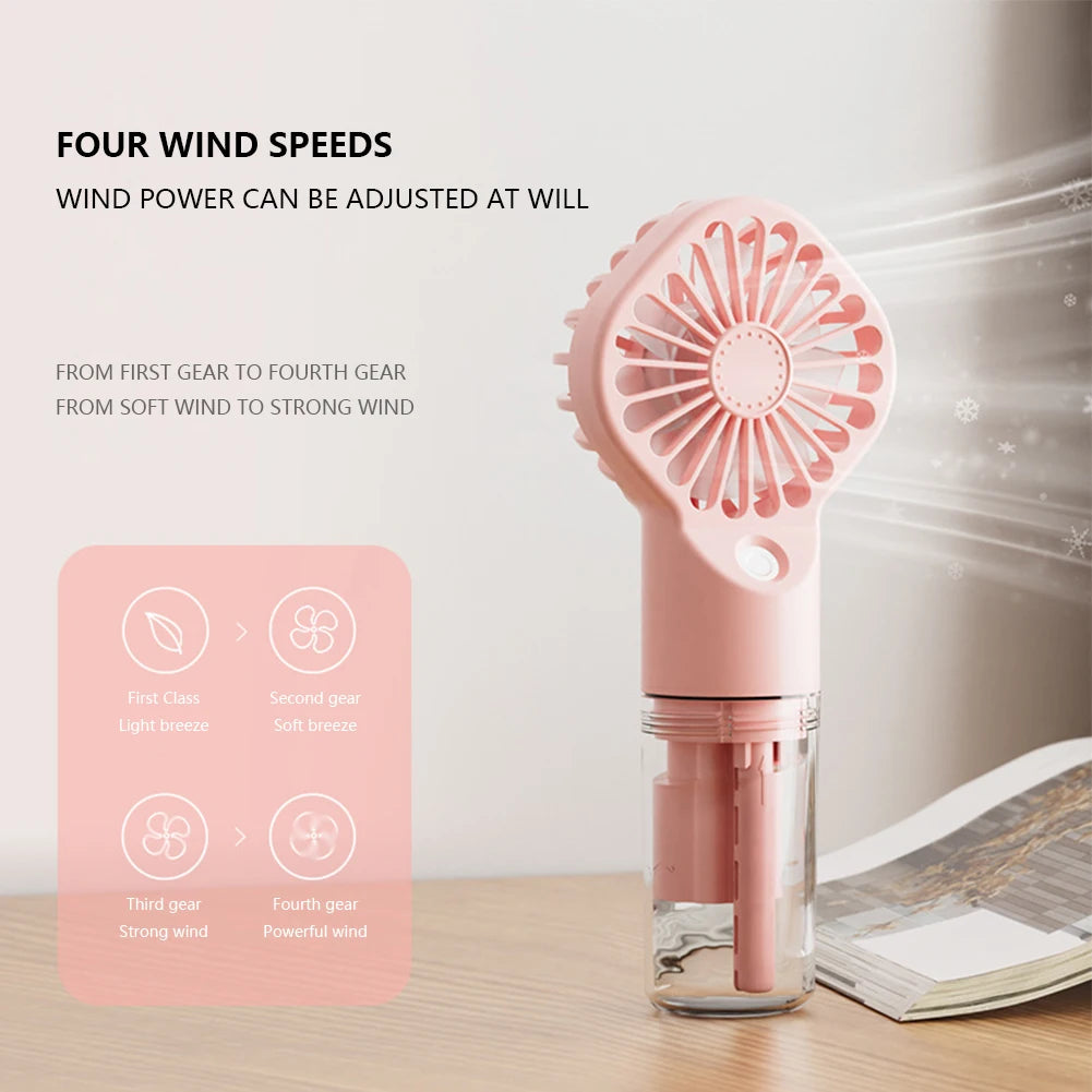 Mini Aire Acondicionado Portátil USB Recargable | Humidificador y Ventilador de Nebulización para Hogar/Oficina/Dormitorio