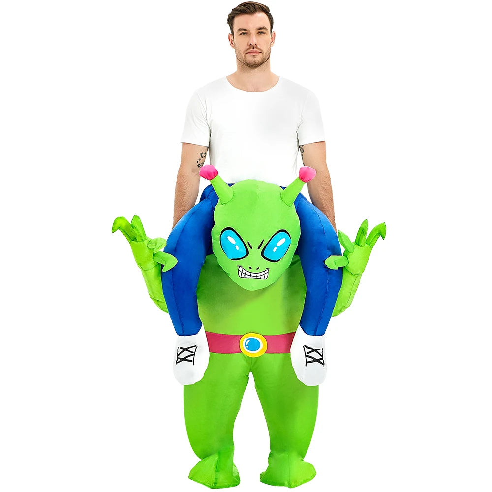 Nuevo Disfraz Inflable de Alien para Halloween, Cosplay de Anime, Fiesta de Navidad y Purim para Niños y Adultos