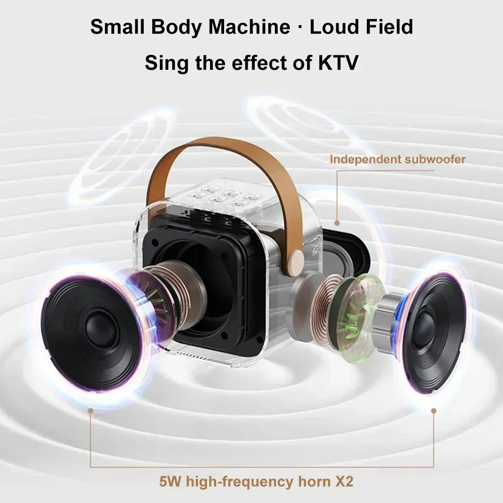 Máquina de Karaoke Bluetooth K12 Portátil - Sistema de Altavoces PA con 1-2 Micrófonos Inalámbricos | Regalos Perfectos para Niños y Familias