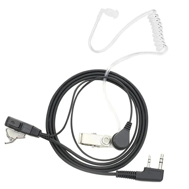Auricular 2 Pin PTT MIC Baofeng Tubo Acústico Antirradiación | Micrófono y Earpiece para Walkie Talkie de Dos Vías