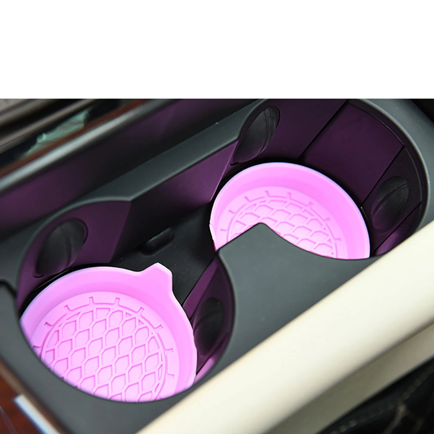 Posavasos Antideslizante de Silicona para Coche, Alfombrilla Decorativa para Soporte de Bebidas, Accesorio Interior de Vehículo