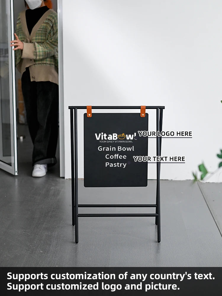 Soporte de Exhibición de Metal para Letrero de Tienda, Carteleras Delanteras, Tablero de Metal, Logotipo Comercial y Letrero Personalizado