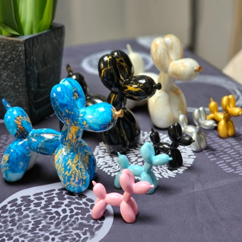 Figuritas de Perro de Globo Nórdico NORTHEUINS - Accesorios de Decoración de Resina para el Hogar