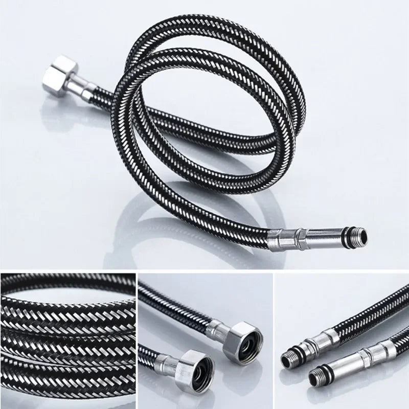 Manguera de Acero Inoxidable Trenzada de Nylon G1/2'' para Grifo de Lavabo de Cocina y Baño - Resistente a Alta Temperatura