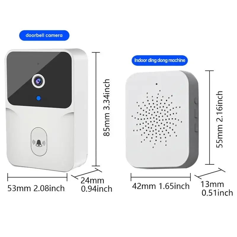 Tuya Timbre Inalámbrico con Cámara de Video WIFI, Visión Nocturna, Seguridad Inteligente para el Hogar, HD 1080P, Audio Bidireccional y Cambio de Voz