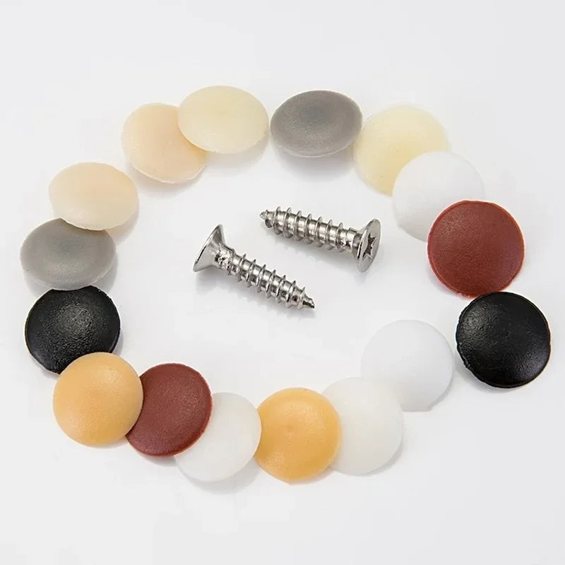 100 Piezas de Cubiertas Plásticas para Tornillos - Tapas Protectores de 12mm para Muebles y Decoración