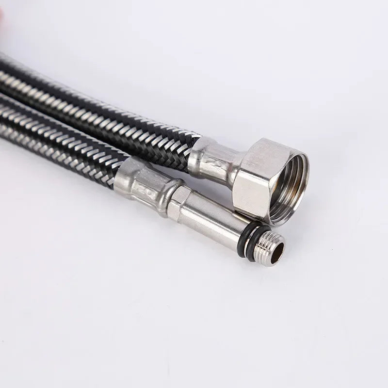 Manguera de Acero Inoxidable Trenzada de Nylon G1/2'' para Grifo de Lavabo de Cocina y Baño - Resistente a Alta Temperatura