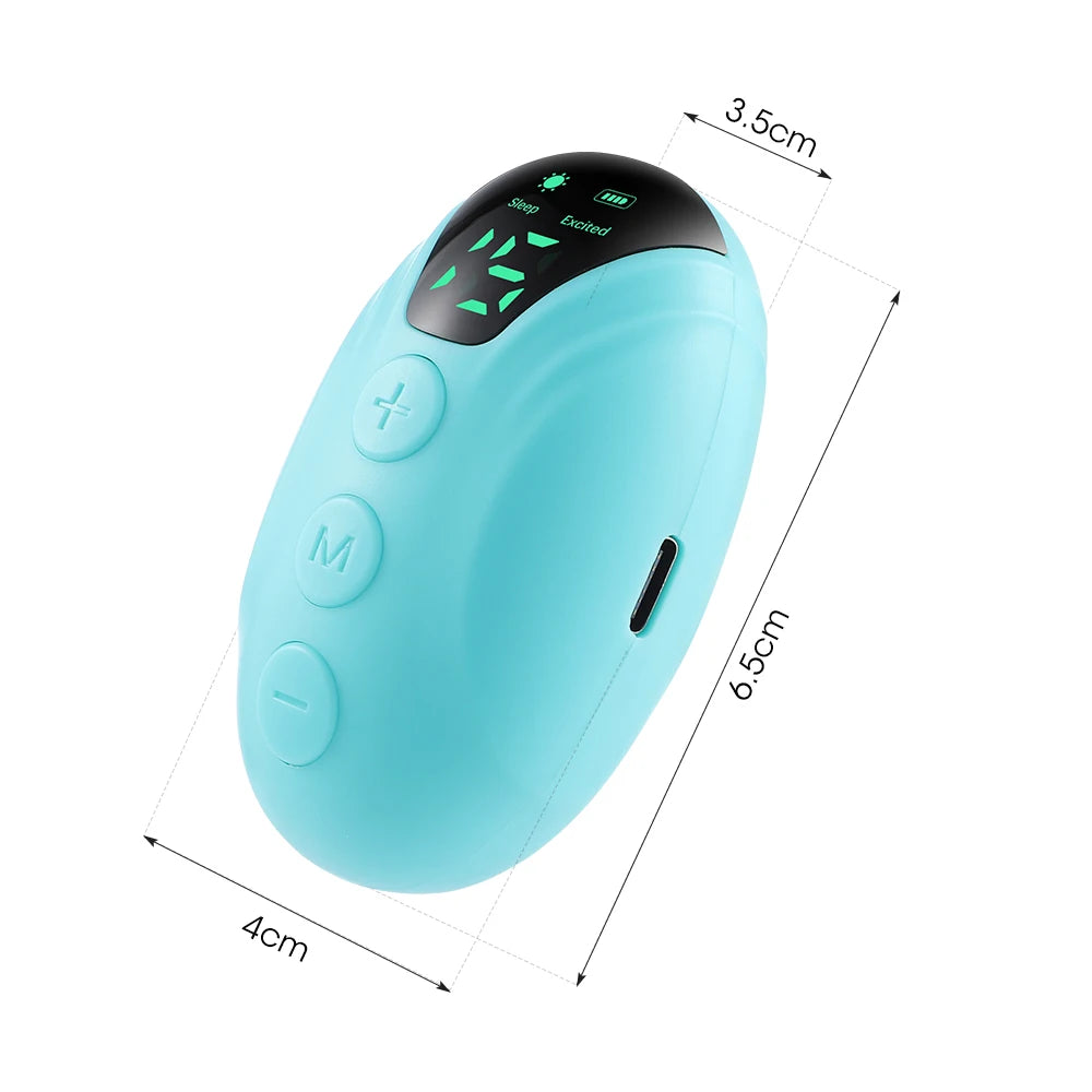 Dispositivo de Pulso EMS de Microcorriente para Alivio de Estrés y Ayuda para Dormir - Eliminador de Ansiedad, Insomnio y Relajación Mental con 15 Niveles de Intensidad