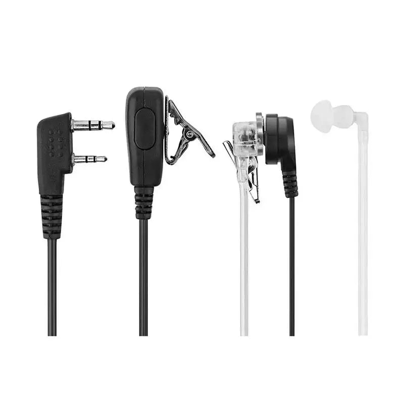 Auricular 2 Pin PTT MIC Baofeng Tubo Acústico Antirradiación | Micrófono y Earpiece para Walkie Talkie de Dos Vías