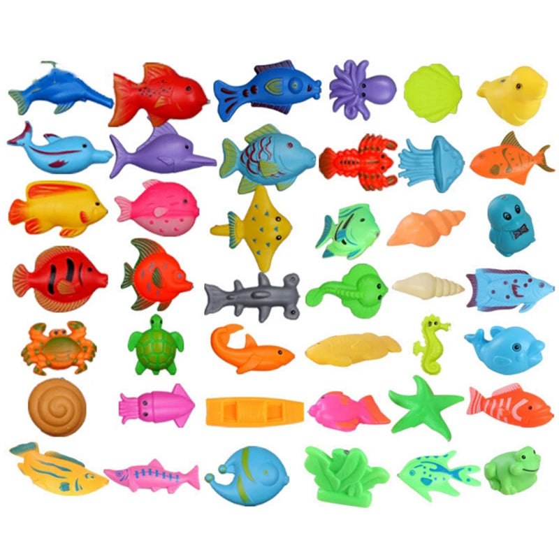 Juego de Pesca Magnética para Niños, Juguete de Agua con Caña de Pescar y Peces de Colores, Ideal para Baño y Piscina