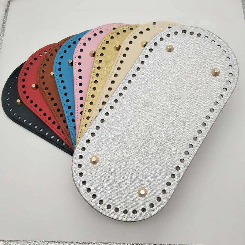 Base ovalada larga hecha a mano para bolsos de ganchillo - cincha para bolso de punto de bricolaje