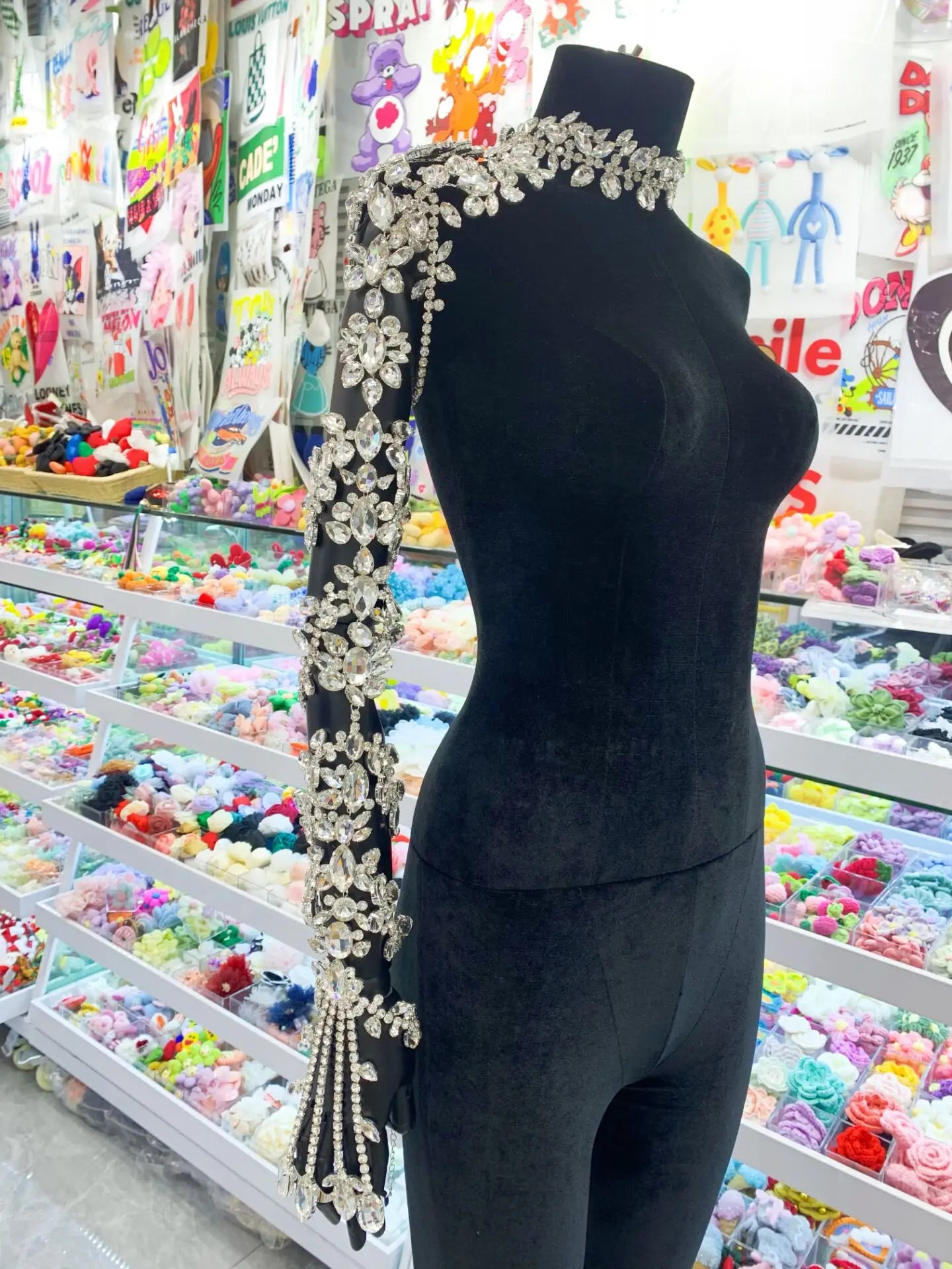 Conjunto de joyería para mujer, gargantilla sexy con cadena de brazo y anillo pulsera, accesorios de hombro y cuerpo para eventos y moda