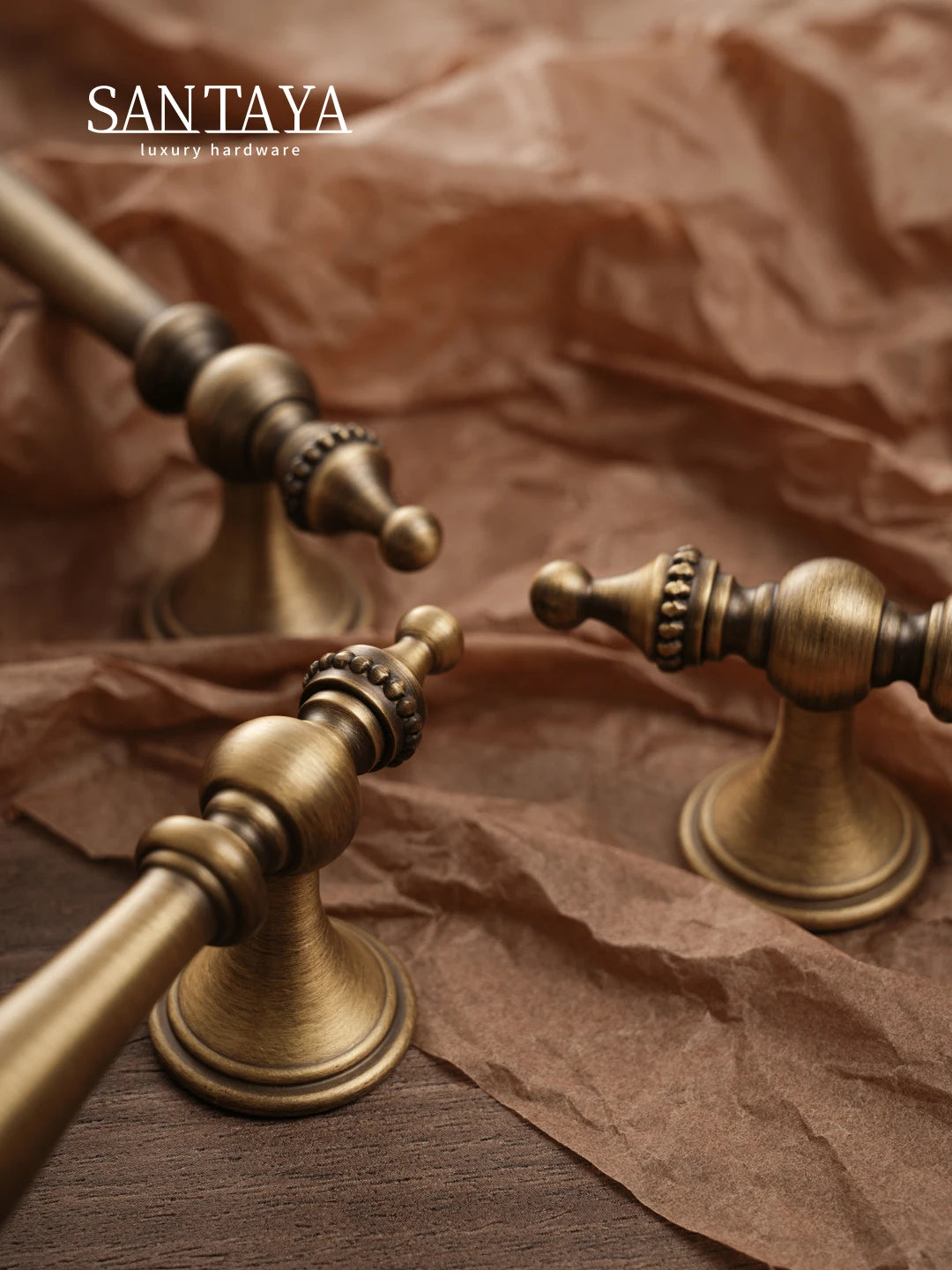 Manijas de Gabinete de Bronce SANTAYA – Tiradores Retro para Muebles y Puertas