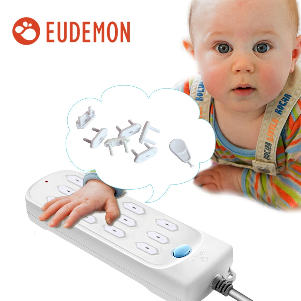 EUDEMON-toma de corriente Universal, Protector de seguridad antieléctrico para bebé, Protector de enchufe, 20 piezas