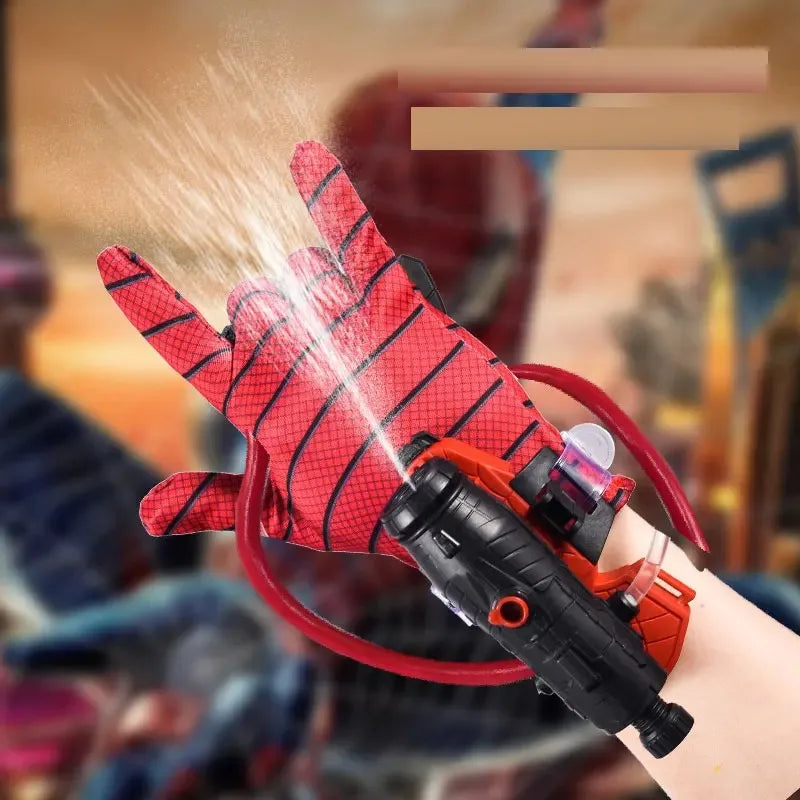 Pistola de Agua Lanzadora de Spider-Man con Guantes, Juguete de Verano para Niños, Prop de Cosplay