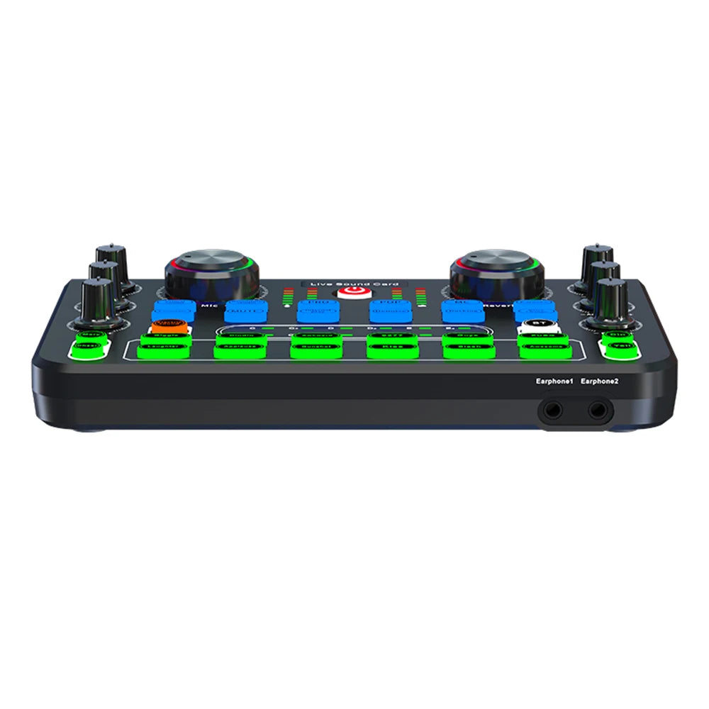 Mezclador de Sonido Portátil Profesional X60 con Tarjeta de Sonido en Inglés - Compacto y Conveniente para Transmisiones en Vivo y Canto en KTV