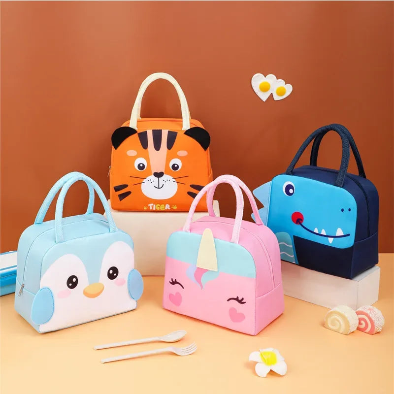 Kawaii Bolsa Térmica Portátil para Frigorífico - Bolsa Insulada para Almuerzo de Mujeres y Niños, Caja Térmica Escolar, Pequeña Bolsa de Enfriamiento y Conservación