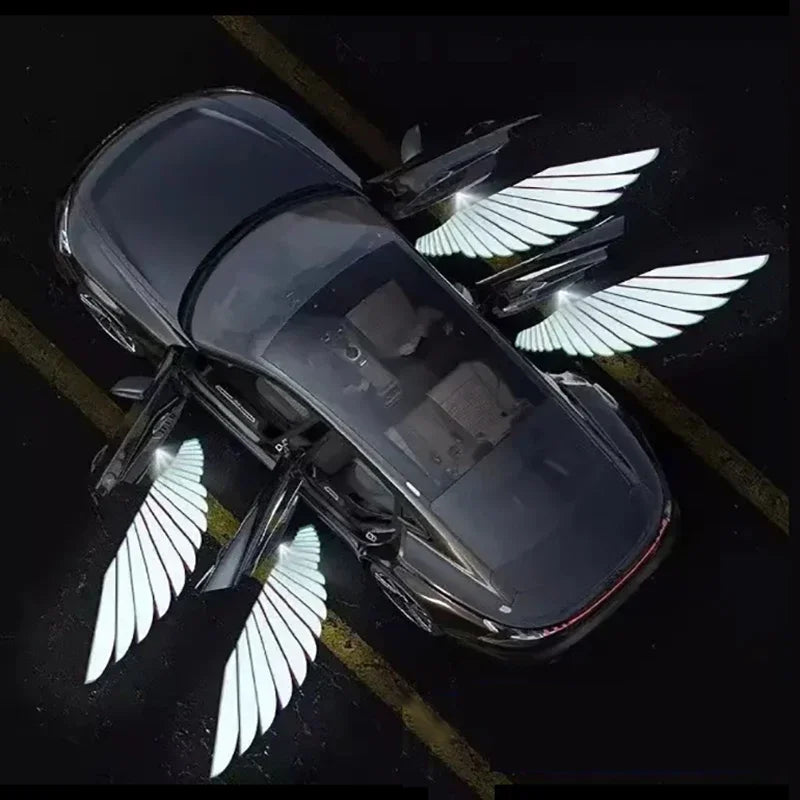 Luces de Bienvenida LED de Alas de Ángel para Puertas de Coche (2 piezas) – Proyector Inalámbrico de Logo HD