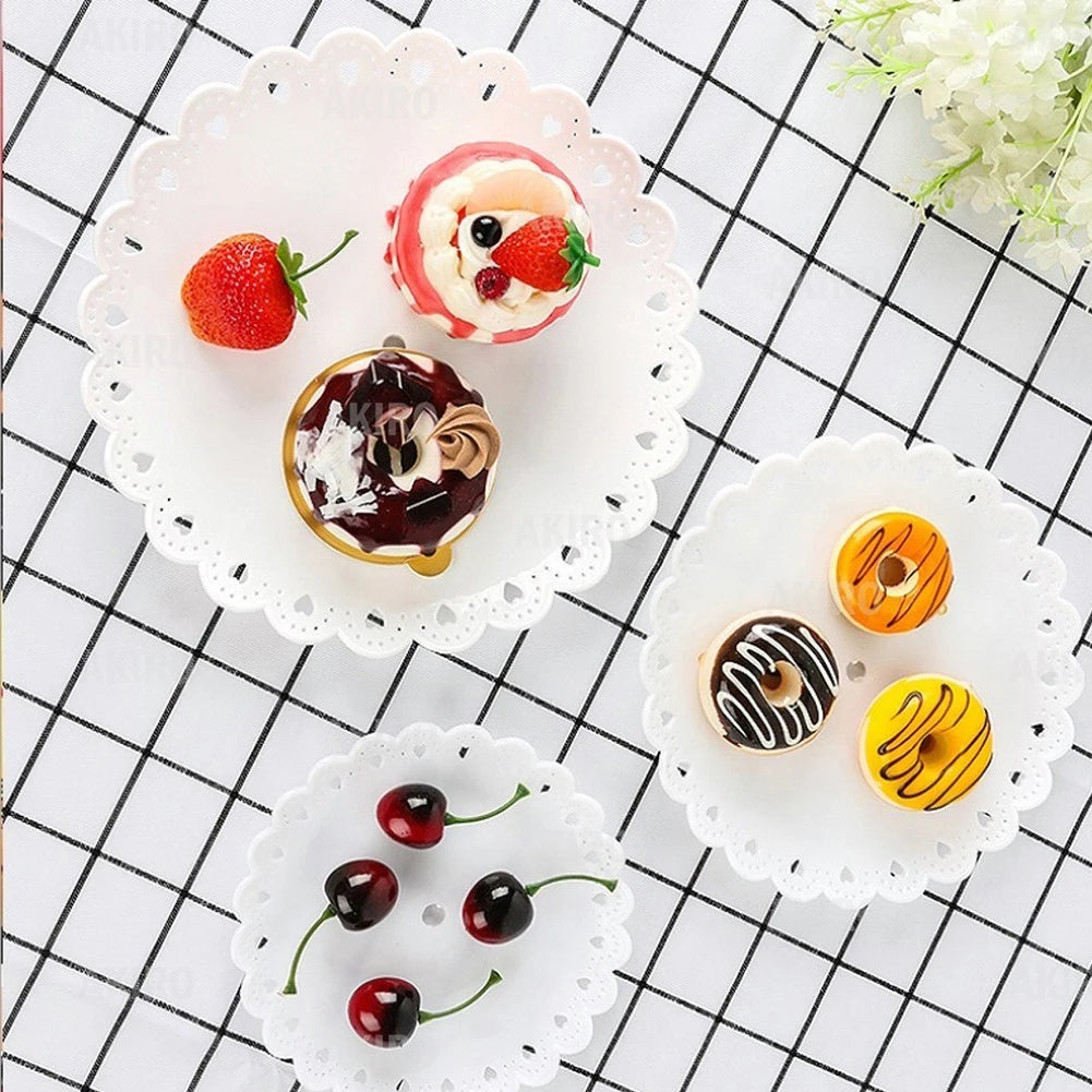 Soporte de Pastel de 3 Niveles | Bandeja para Frutas y Postres, Exhibidor para Bodas, Fiestas y Cumpleaños