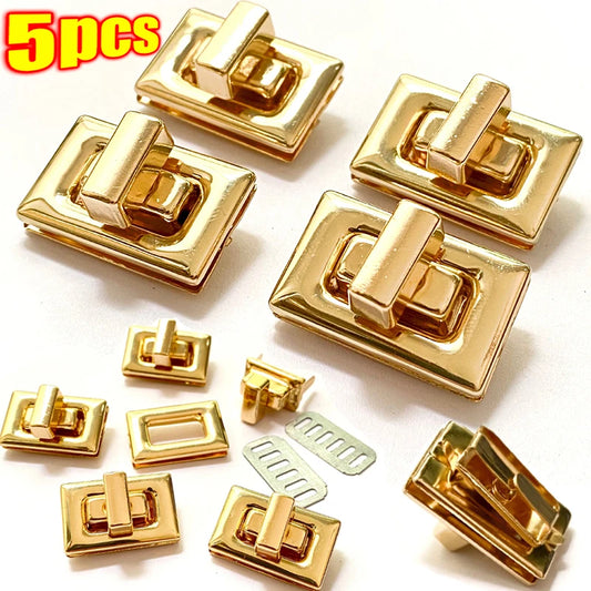 Cierre Metálico Cuadrado para Bolsos | Broche Giratorio para DIY y Manualidades en Cuero