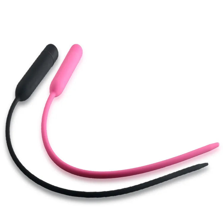 Vibrador de silicona con catéter uretral, dilatador, Juguetes sexuales para adultos, estimulación ocular de caballo, sonido, inserción de pene, catéter uretral para hombres