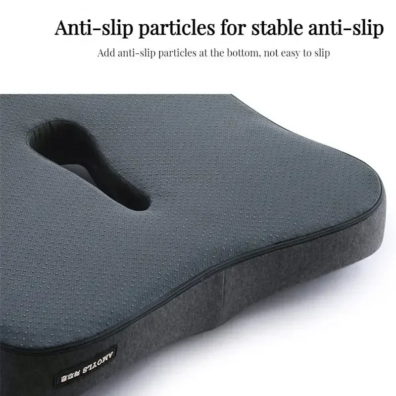 Cojín de Espuma con Memoria para Silla de Oficina y Coche: Soporte Lumbar con Masaje, Almohada Ortopédica para la Espalda, Coxis y Glúteos