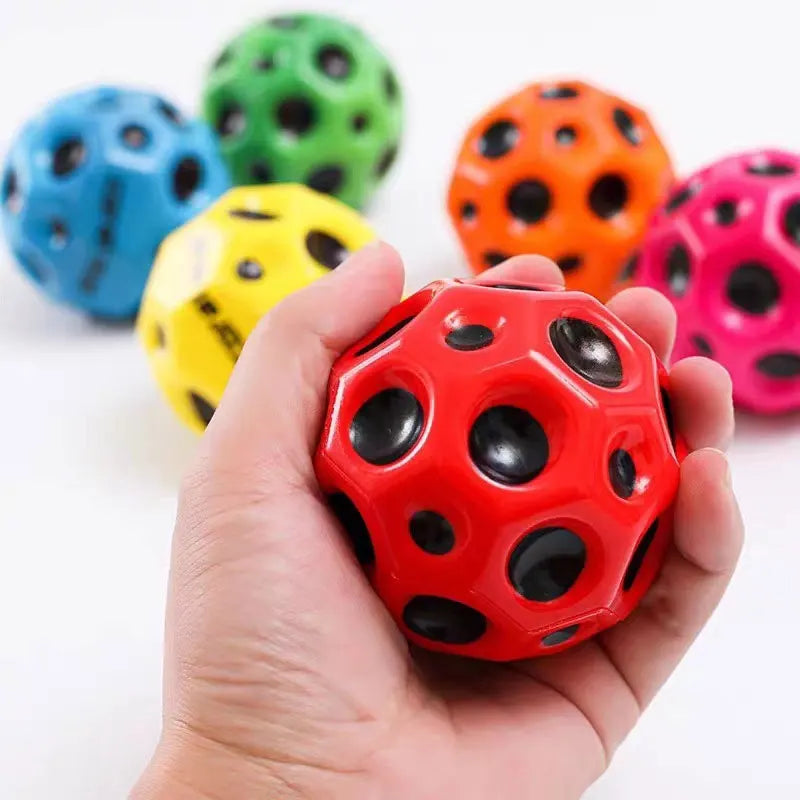 Bola Rebotante de Alta Elasticidad de PU con Diseño de Cielo Estrellado – Juguete Antiestrés e Interactivo para Niños y Adultos