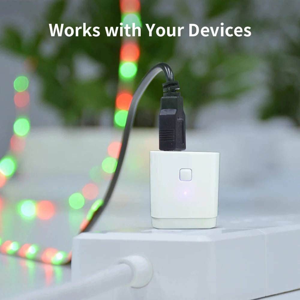 Adaptador de Carga Rápida USB Portátil Inteligente Tuya WIFI 5V - Compatible con Alexa, Google y Alice Home