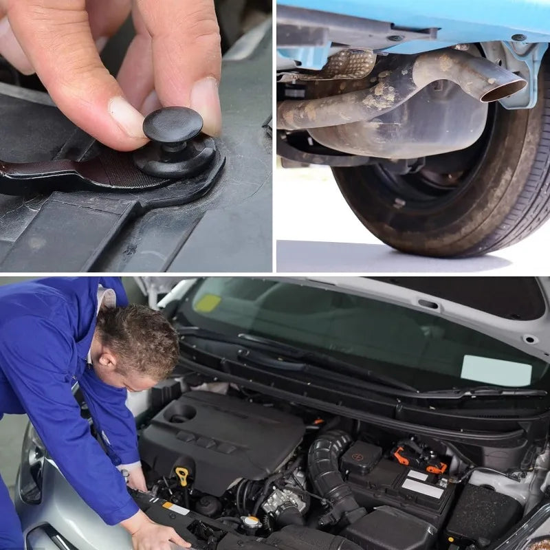 100/50 Pcs Sujetadores de Plástico de 8mm - Tornillos Universales para Parachoques de Auto