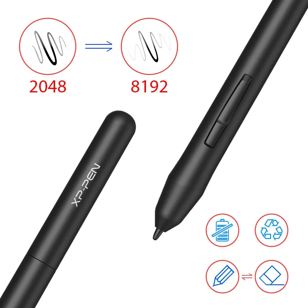 Tableta de Dibujo XPPen G430S - Tableta Gráfica con 8192 Niveles de Presión y Estiló Sin Batería