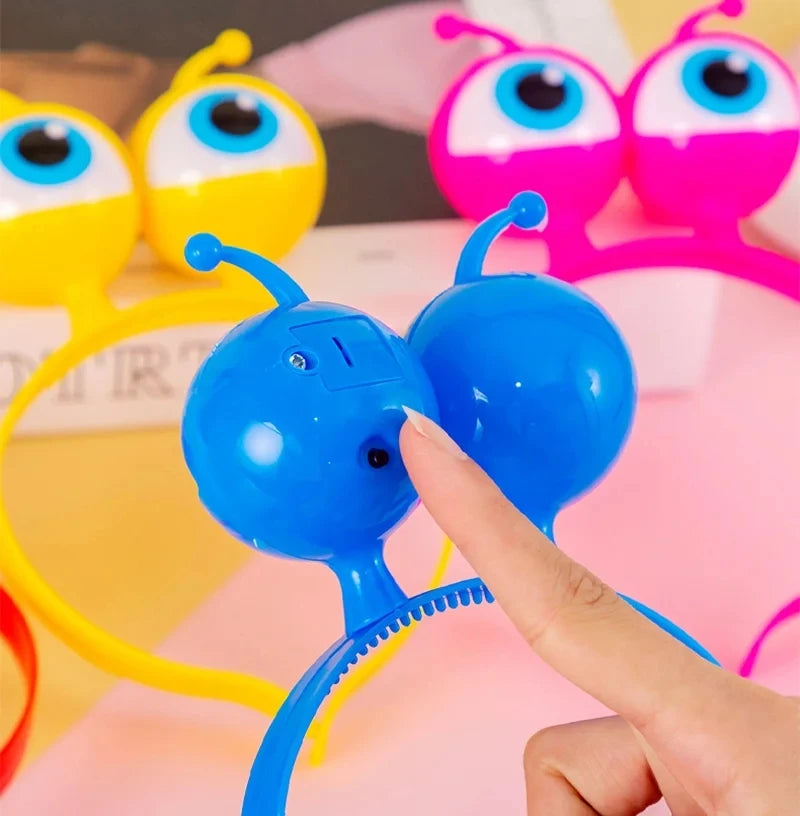 Diadema LED de Ojos de Alienígena – 6 Piezas de Accesorios Brillantes para Fiestas, Navidad y Más