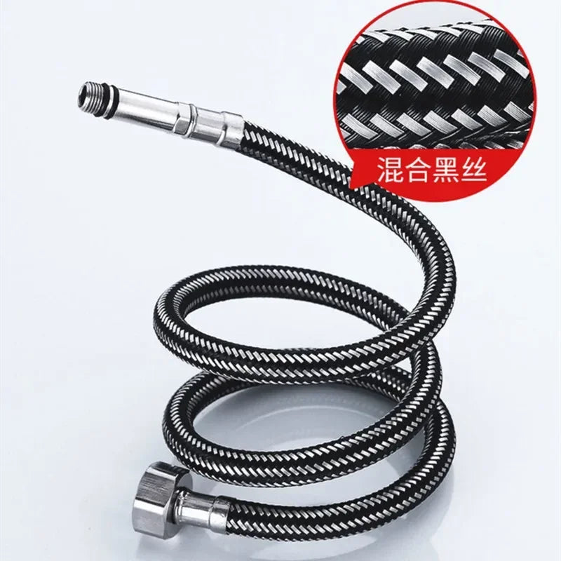 Manguera de Acero Inoxidable Trenzada de Nylon G1/2'' para Grifo de Lavabo de Cocina y Baño - Resistente a Alta Temperatura
