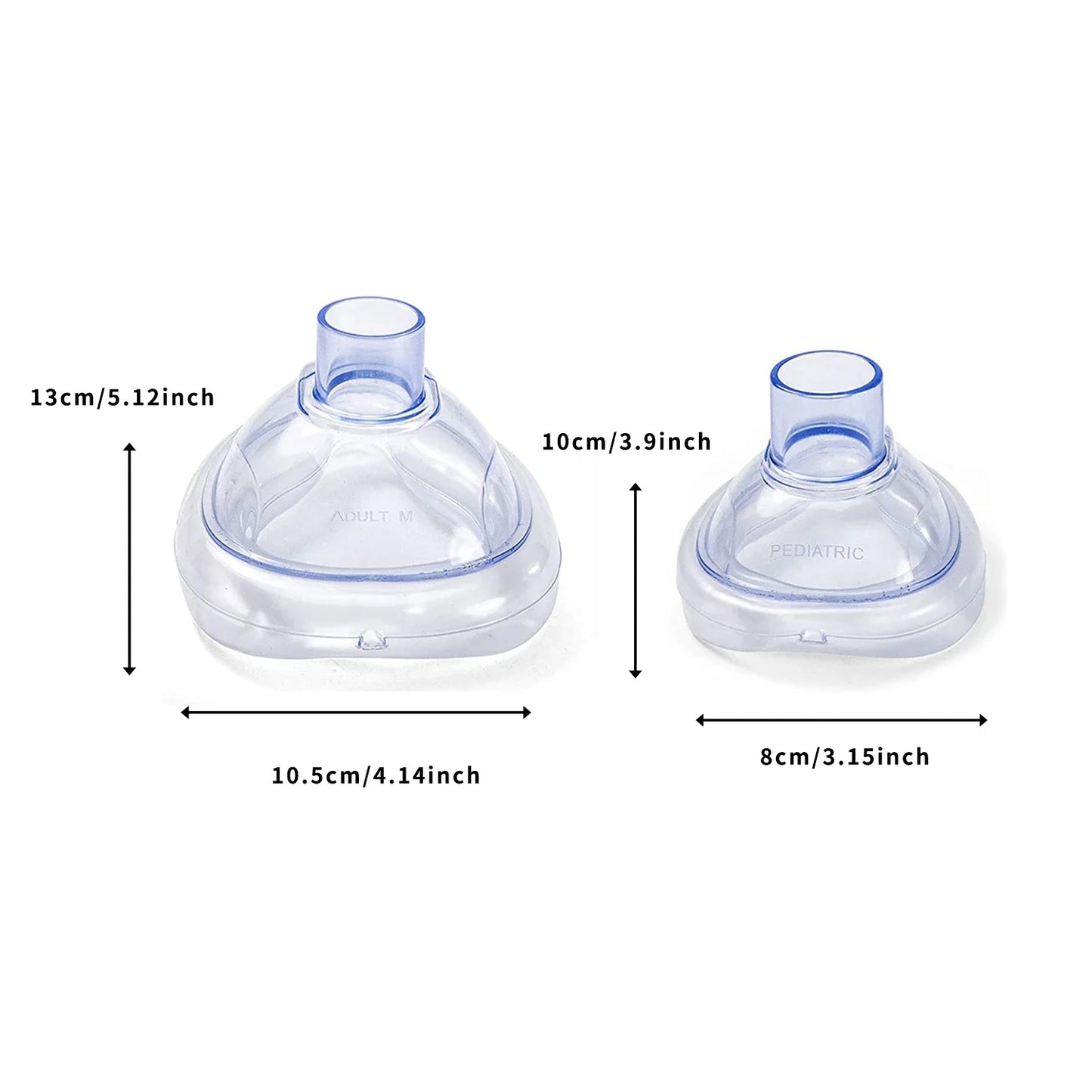 Kit de Primeros Auxilios Antiasfixia para Adultos y Niños - Mascarilla de Emergencia con Válvula Respiratoria (4 Piezas, 2 Tamaños)