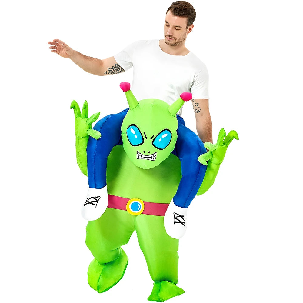 Nuevo Disfraz Inflable de Alien para Halloween, Cosplay de Anime, Fiesta de Navidad y Purim para Niños y Adultos