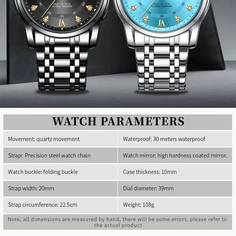 OLEVS - Reloj de Pulsera de Cuarzo para Hombre, Cronógrafo Clásico de Negocios, Doble Calendario, Resistente al Agua