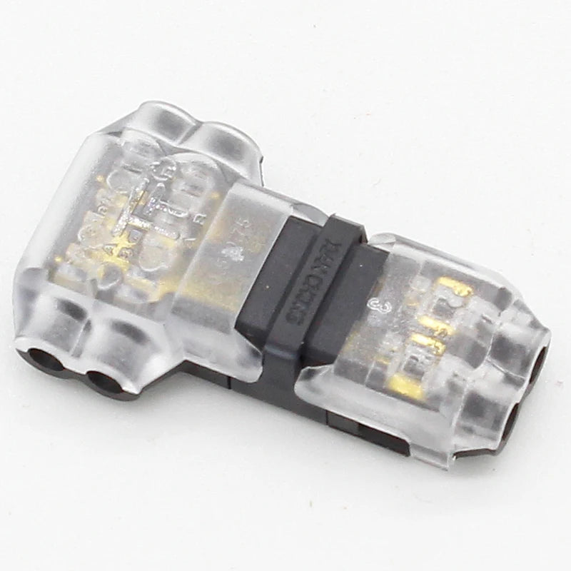 Conector Universal Compacto de Cableado en Forma de T con Palanca AWG 18-24, 5 Piezas, 2 Pines, 300V 10A