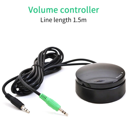 Controlador de Volumen de Audio con Cable Aux de 3.5mm, Ajuste de Volumen para Altavoces y Sistema Amplificador