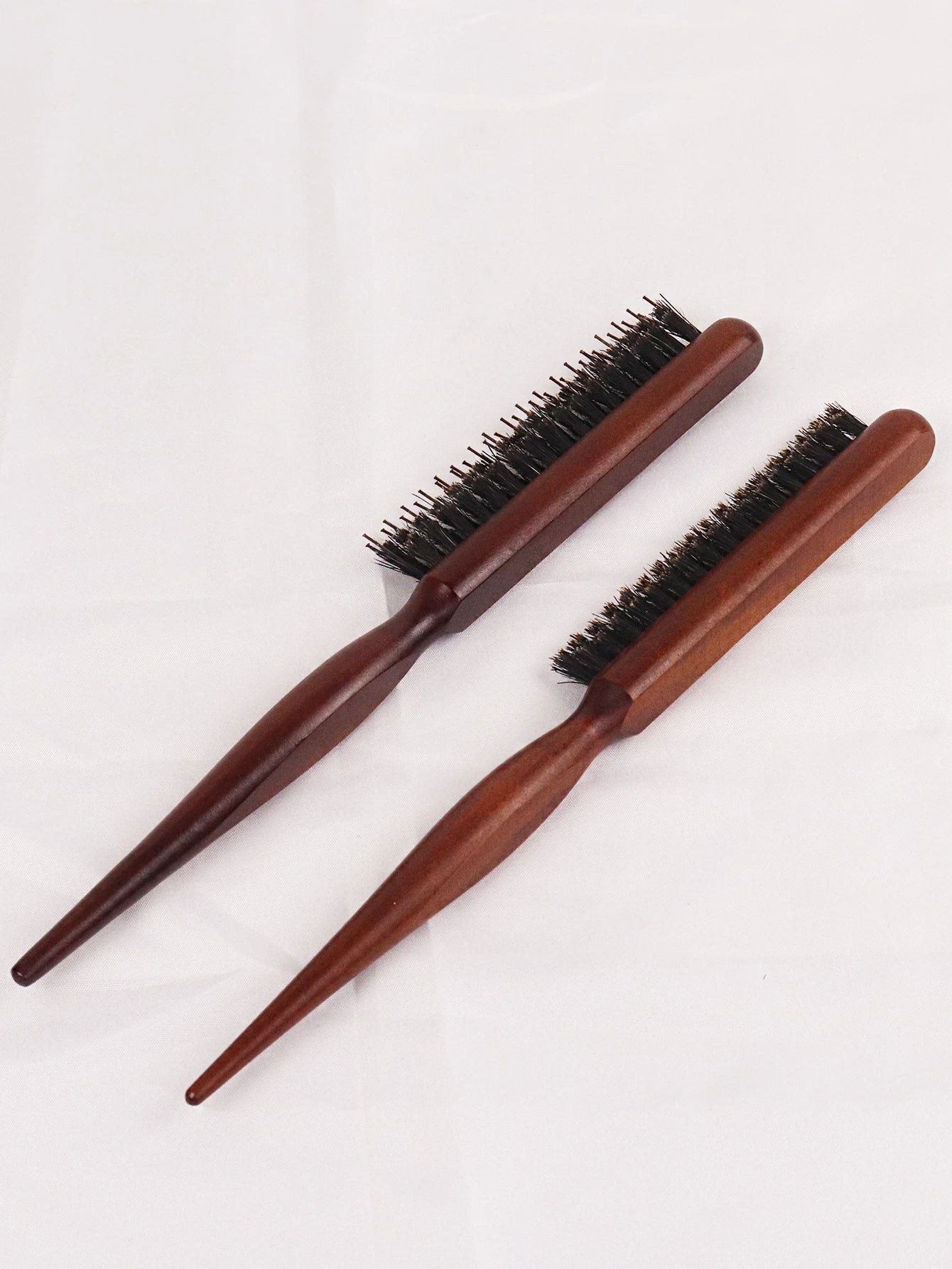 Peine de línea fina profesional para rasgar la espalda, cepillo de pelo esponjoso con mango de madera, peine de masaje del cuero cabelludo antiestático, peinado del cabello