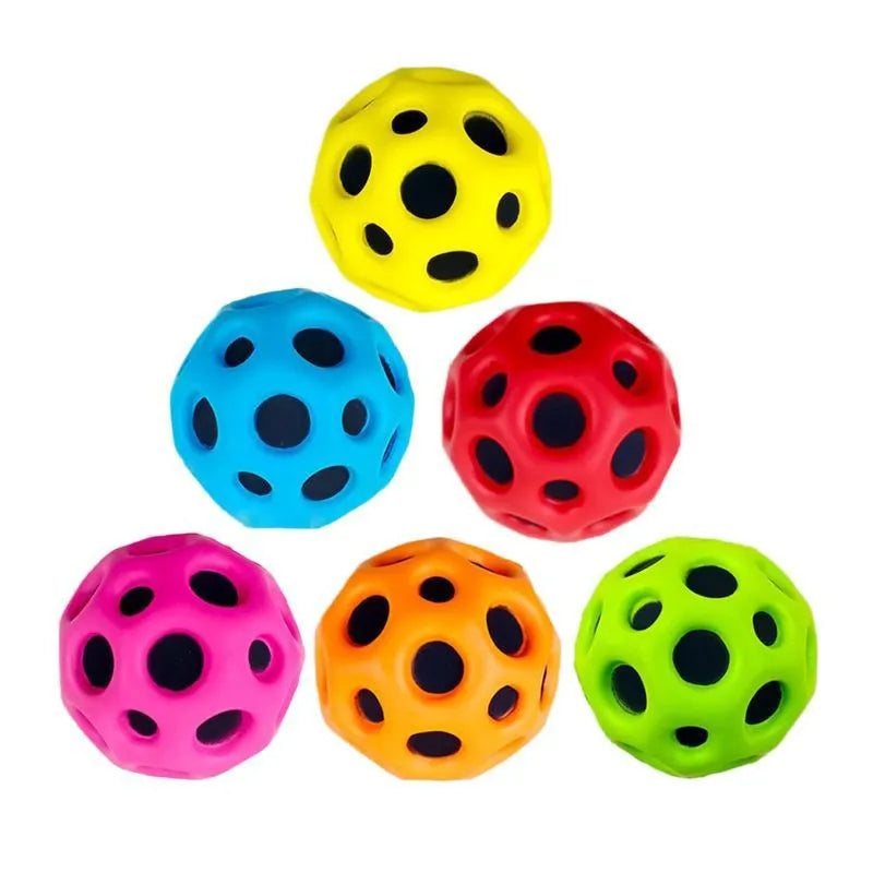 Bola Rebotante de Alta Elasticidad de PU con Diseño de Cielo Estrellado – Juguete Antiestrés e Interactivo para Niños y Adultos