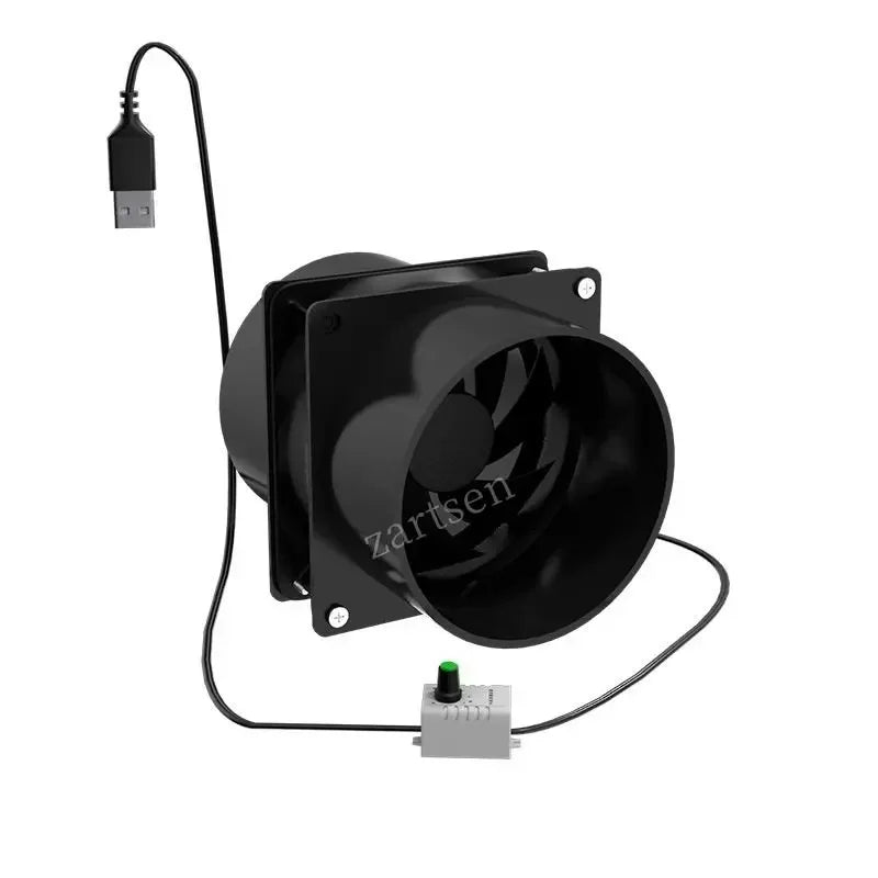 Extractor de Humo para Soldadura USB con Velocidad Ajustable | Ventilador de Ducto ESD y Tubo de 1M