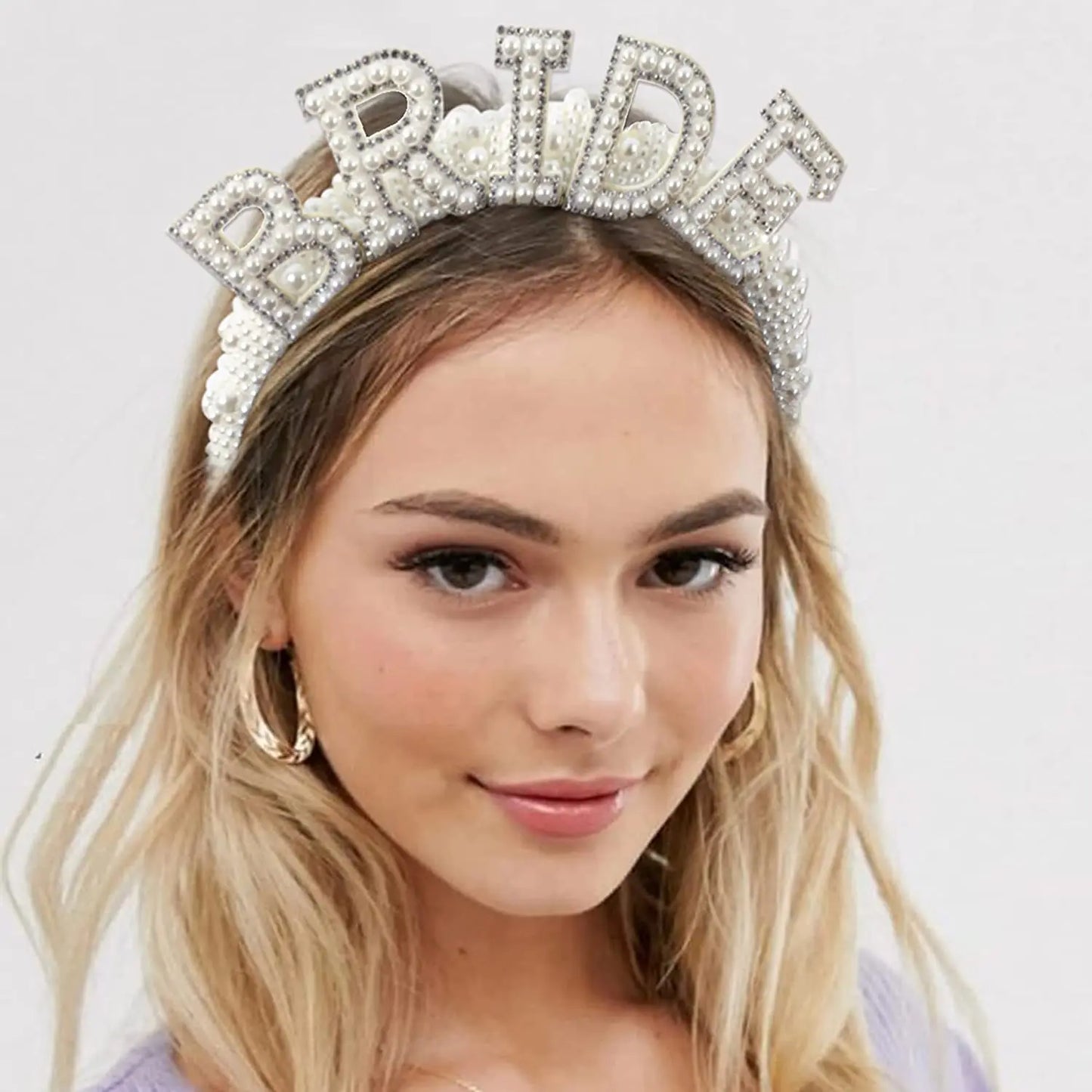 Diadema de Perlas "Bride to Be" – Corona para Fiesta de Despedida de Soltera, Boda y Bridal Shower