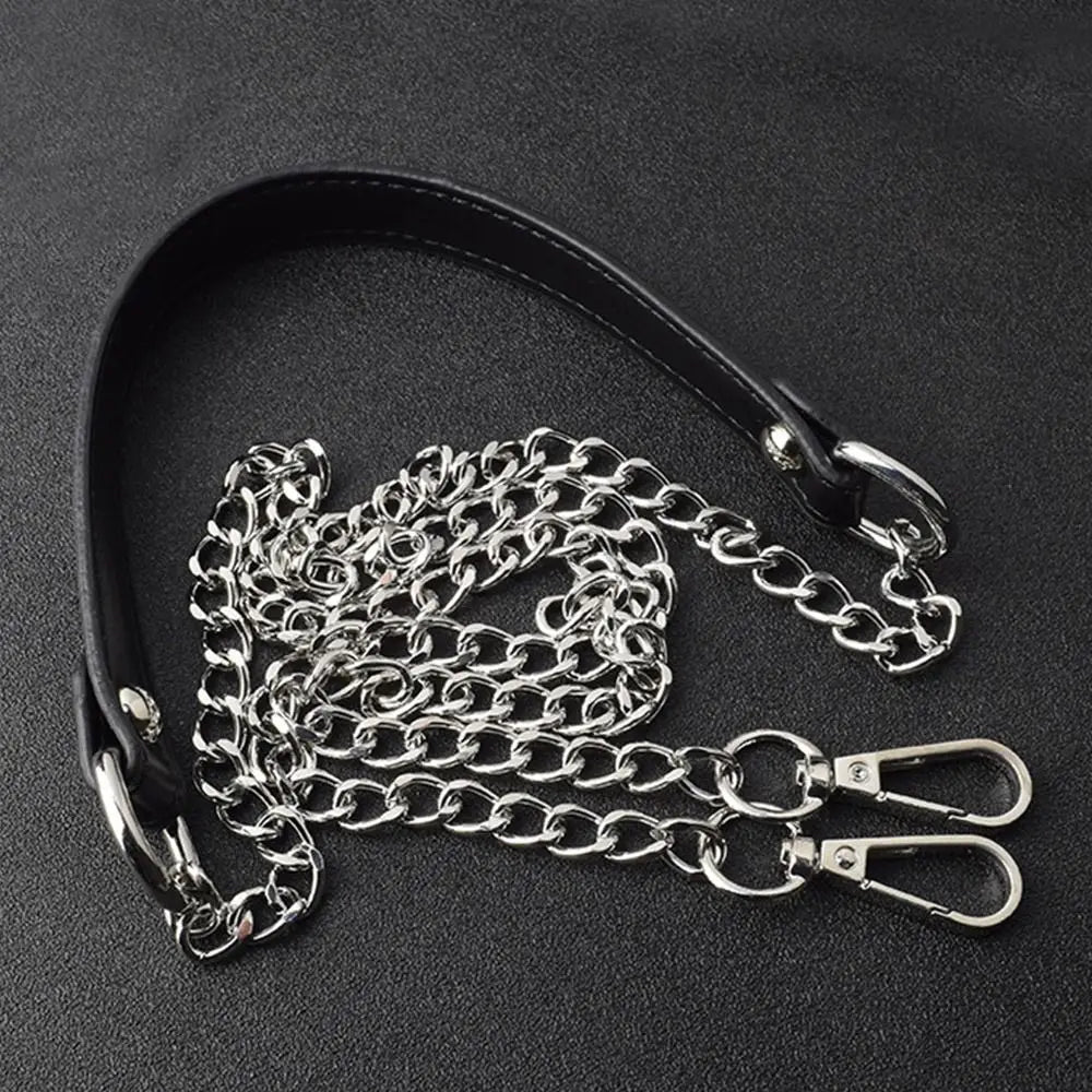 Cadena de Metal para Bolsa de 120 cm con Correa de PU - Reemplazo para Manijas de Bolsos y Accesorios DIY