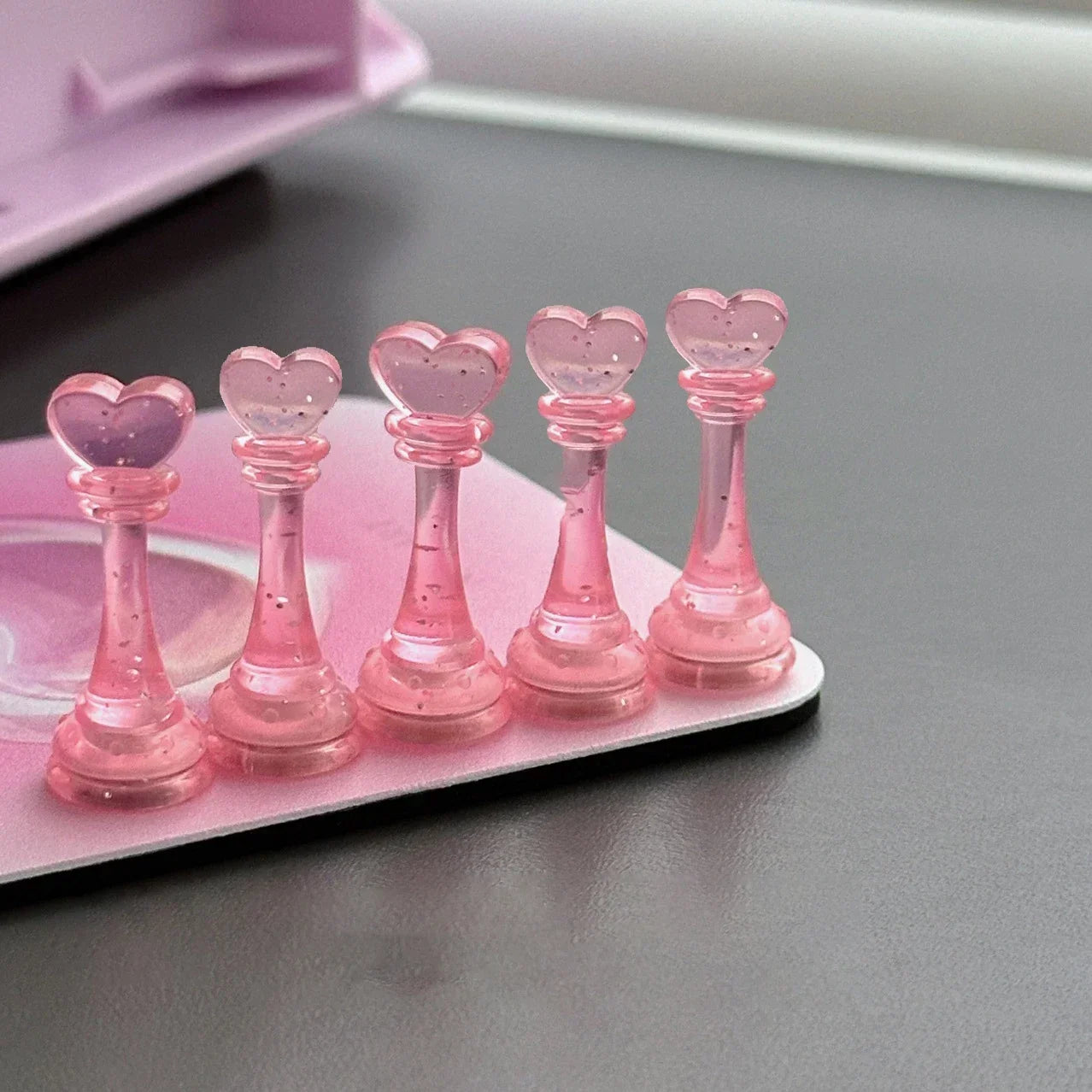 ANGNYA Soporte para Uñas Love - Soporte Acrílico para Puntas de Uñas Postizas, Estante de Exhibición y Herramientas de Manicura