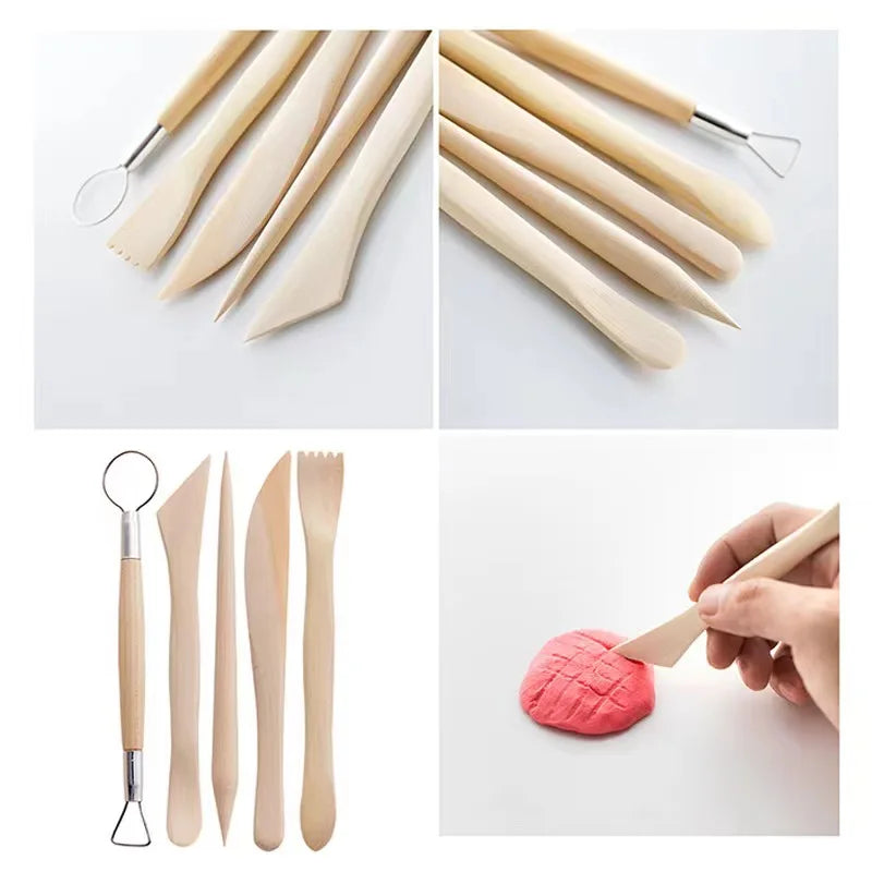 Set de Herramientas para Escultura en Arcilla | 23 Piezas para Cerámica, Modelado y Manualidades en Polímero y Porcelana Fría