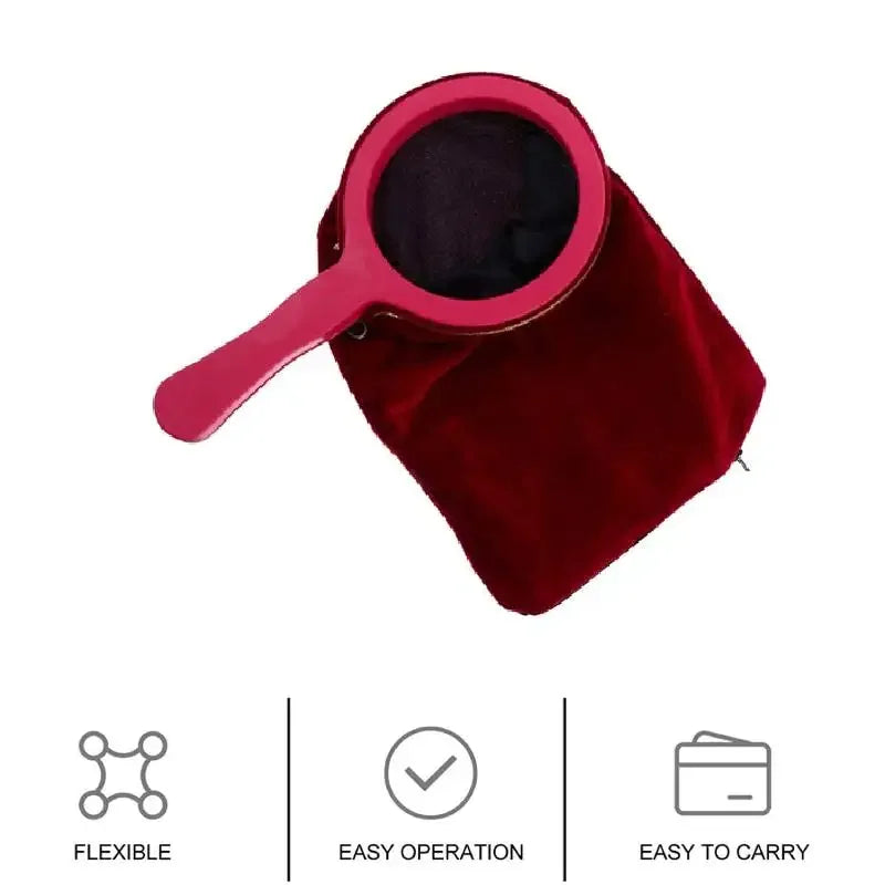 Bolsa de cambio mágico, accesorio mágico, mango giratorio, hace que las cosas aparezcan, rendimiento, escenario, truco de magia para niños, suministros para fiestas