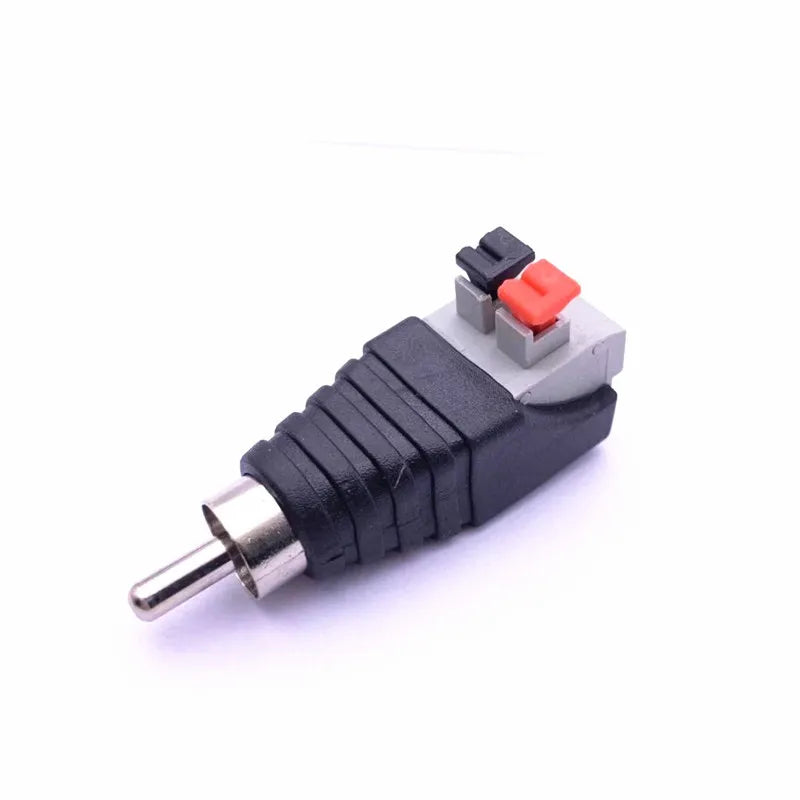 Adaptador de Conector RCA Macho y Hembra para Cable de Altavoz y Audio