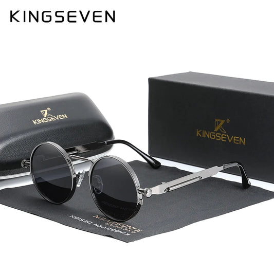 Gafas de Sol Steampunk Góticas KINGSEVEN de Alta Calidad, Polarizadas - Diseño Vintage para Hombres y Mujeres