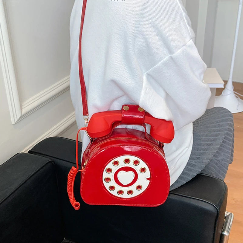 Bolso de hombro de cuero PU para mujer, bandolera con forma de teléfono, informal, para compras, calle, escuela, bolso de mano