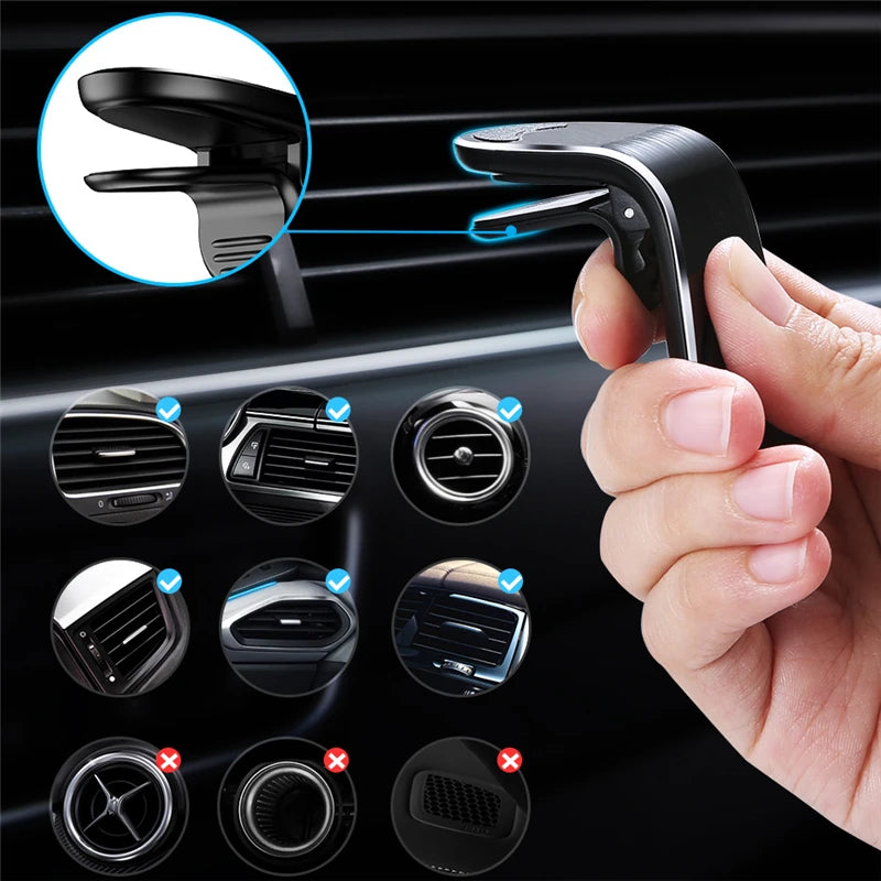 Soporte Magnético de Teléfono para Coche de Metal, Compatible con Audi A4 B5 B6 A3 A5 A6 C6 C5 A1 A7 A8 Q2 Q3 Q5 Q7 Q8, Accesorios de Estilo